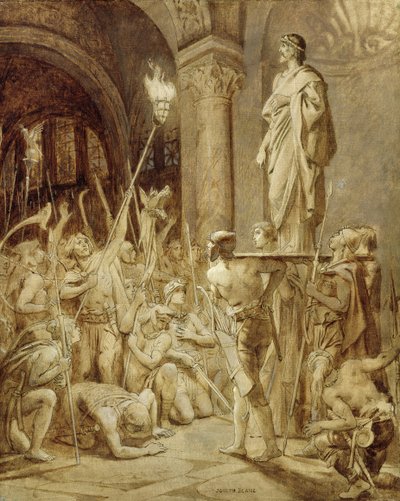 Clovis Carried on his Shield by Joseph Paul Blanc